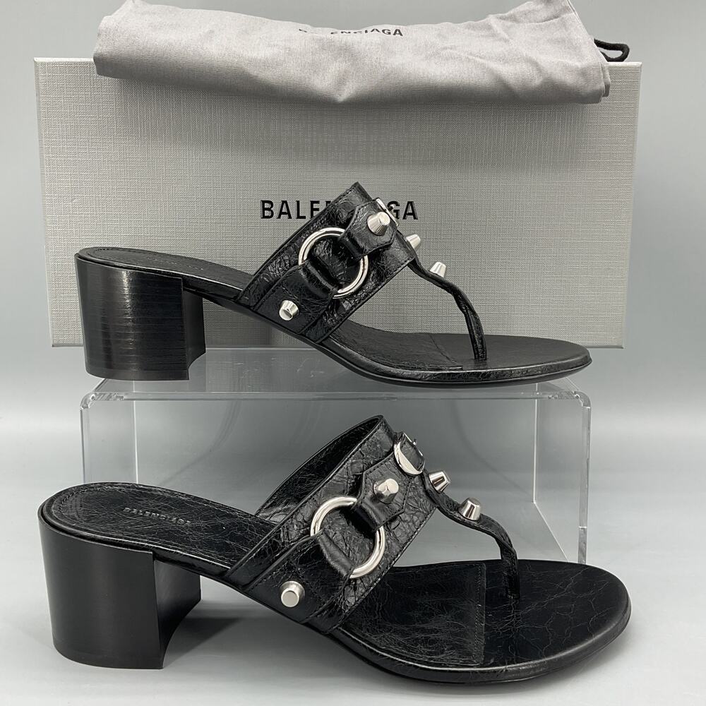 NEW Balenciaga Women’s City Thong Sandals Black Size US 10C/IT 40C